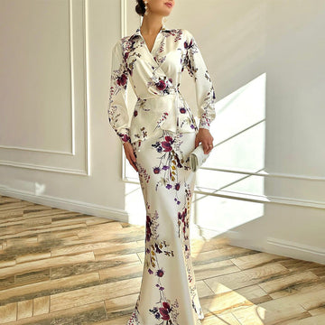 2025 New Women's Solid-Colored Long-Sleeved Jacket Half-Dress Fashion Suit